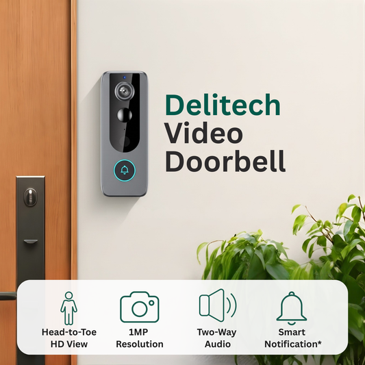 Delitech smart wireless video doorbell for home security
