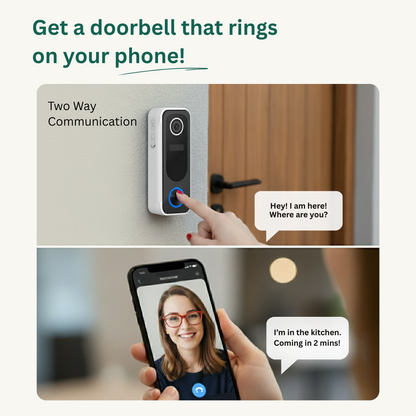 Delitech Smart Wireless Video Doorbell (3MP)