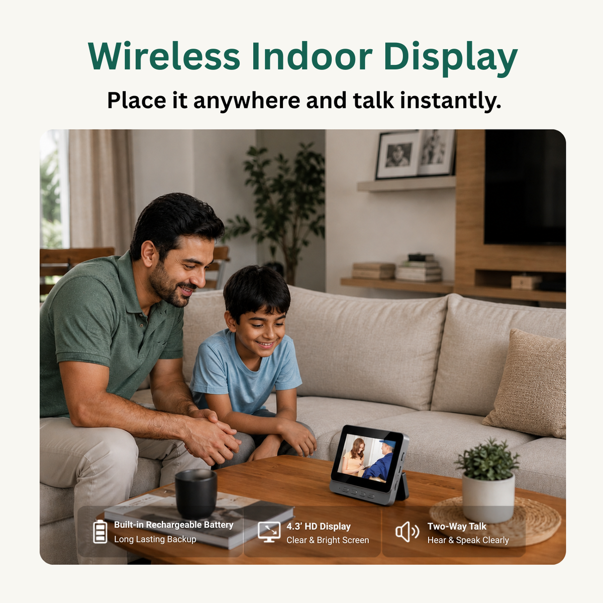 Delitech video doorbell two way audio intercom