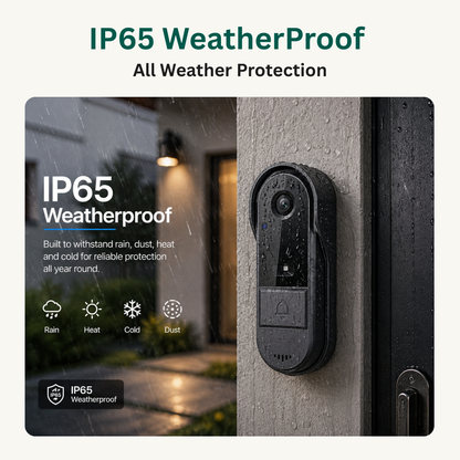 Delitech outdoor wireless video doorbell weatherproof