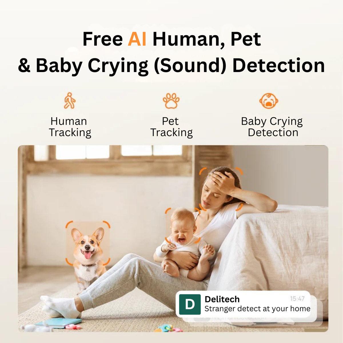 Delitech Smart Indoor Camera 3MP(2K)