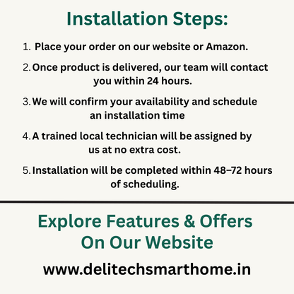 Delitech Smart Wireless Video Doorbell (3MP)