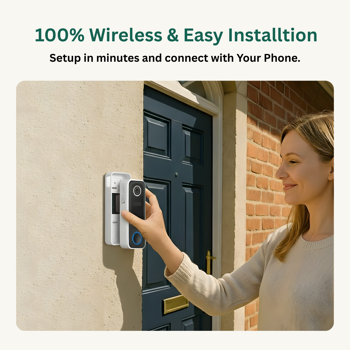 Delitech Smart Wireless Video Doorbell (3MP)