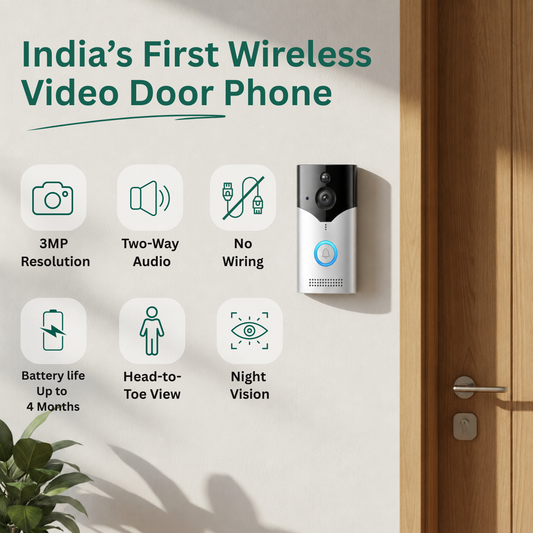 Delitech wireless video doorbell with instant alerts and two-way video calling