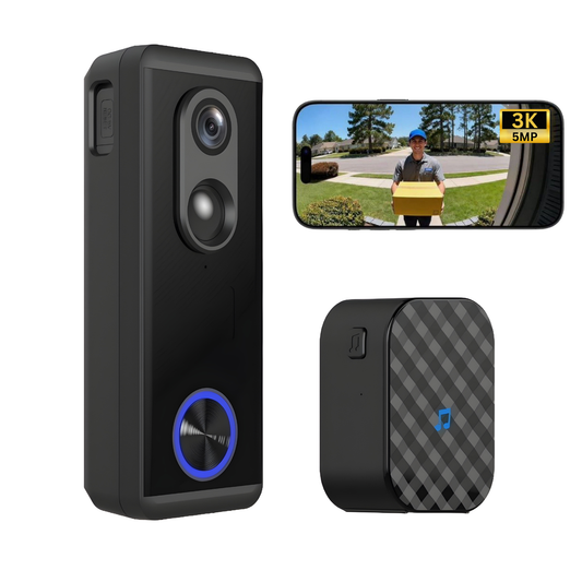 Delitech Smart Wireless Video Doorbell Pro (5MP)