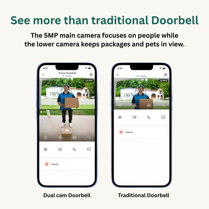 Delitech Smart Wireless Video Doorbell live video on mobile app
