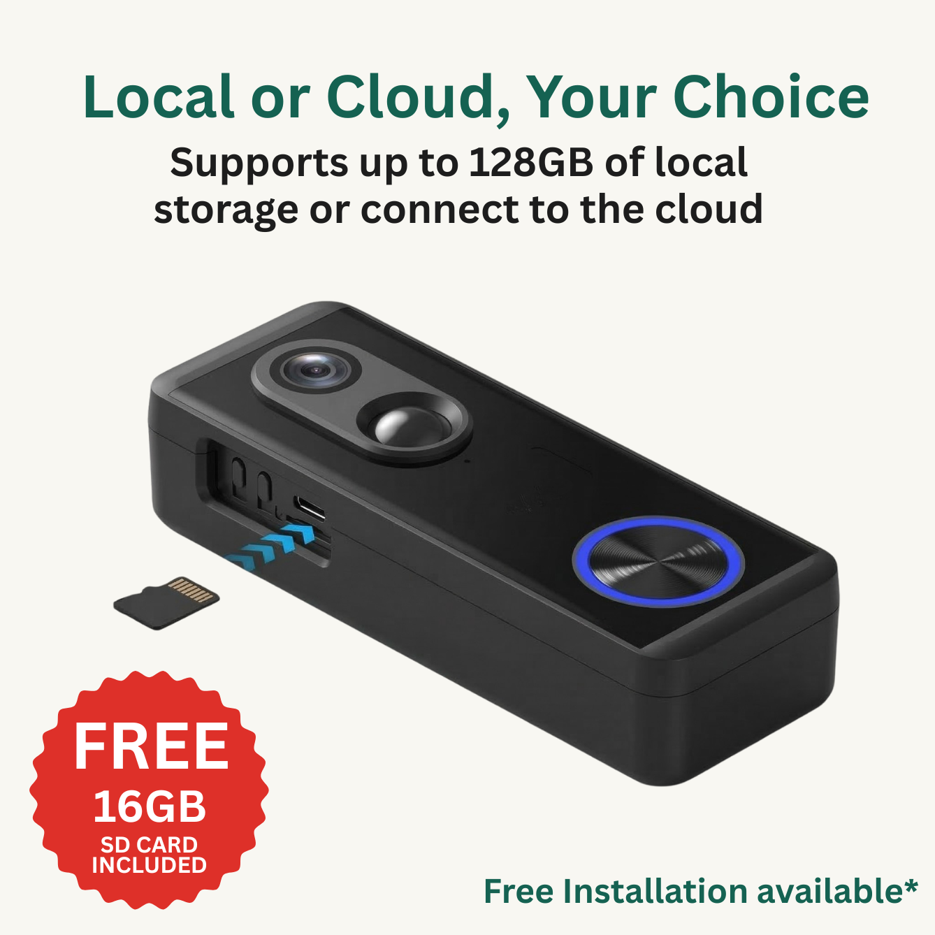 Delitech Smart Wireless Video Doorbell Pro (5MP)