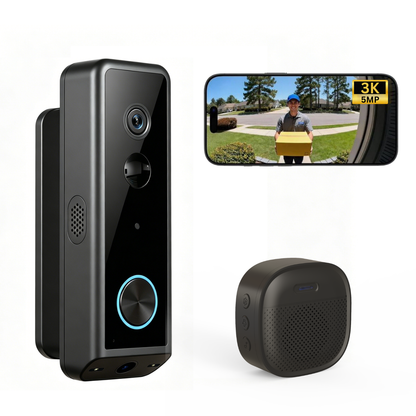Delitech Smart Wireless Video Doorbell (5MP)