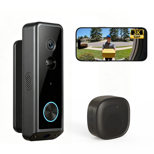 Delitech Smart Wireless Video Doorbell (5MP)