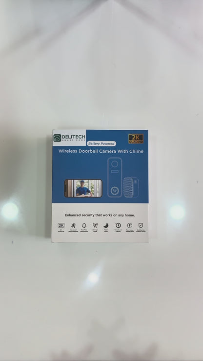 Delitech Smart Wireless Video Doorbell (3MP)