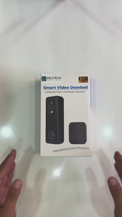 Delitech Smart Wireless Video Doorbell Pro (5MP)