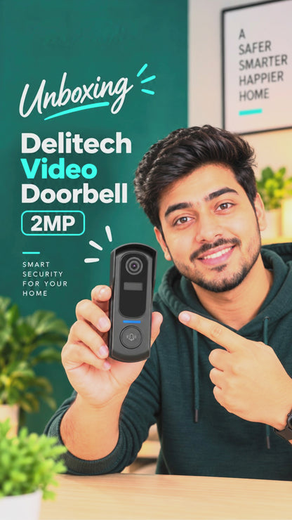 Delitech Smart Wireless Video Doorbell (2MP)